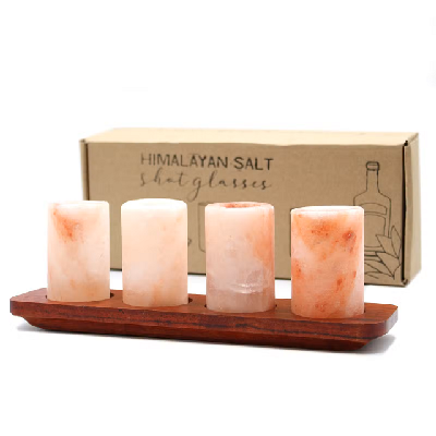 Himalayan Salt Glasses & Tray
